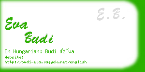 eva budi business card